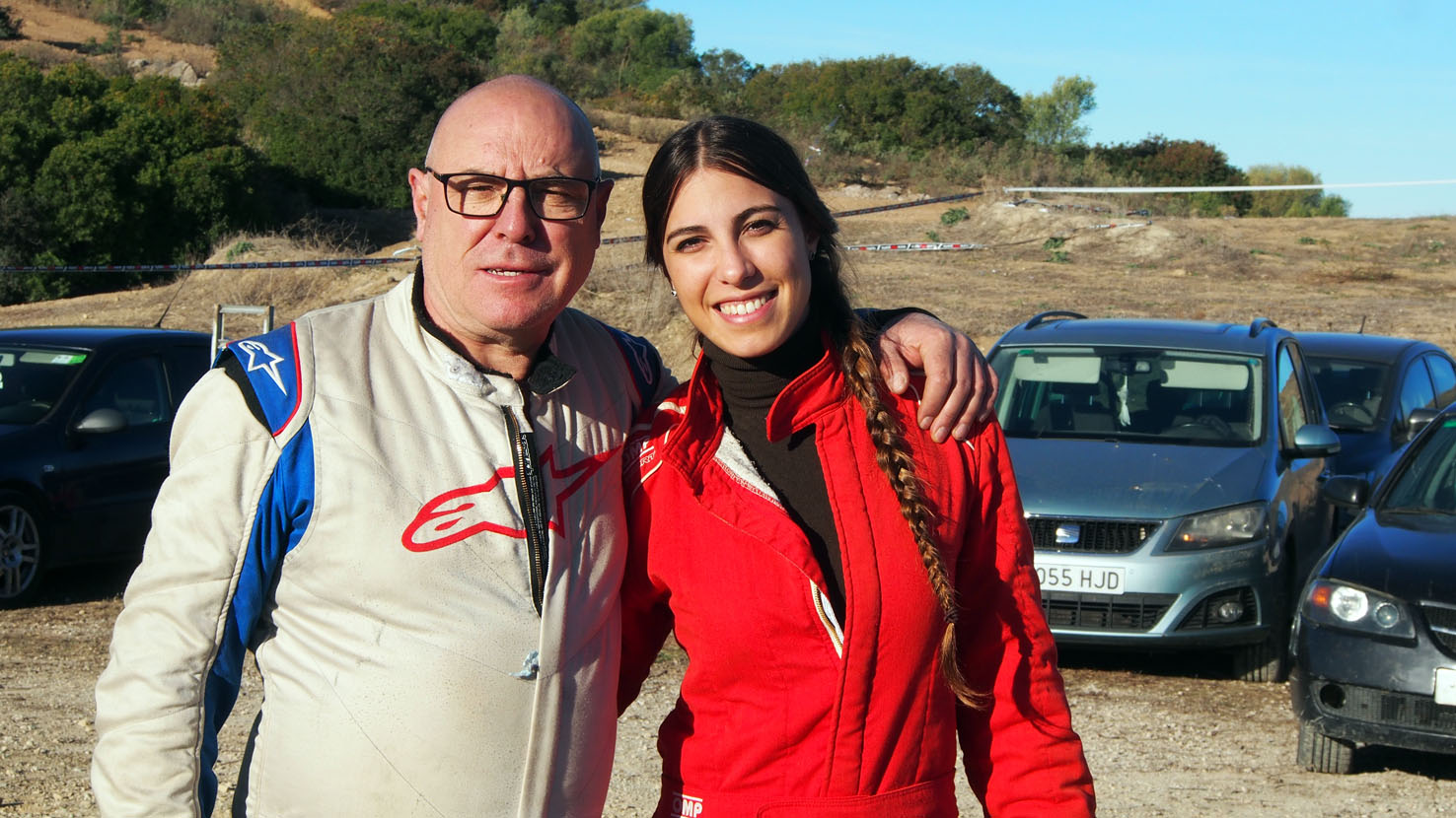 Laura, del equipo Jumar 4x4, junto a su padre Julián Martínez en el I Extreme 4x4 Jerez 2021.