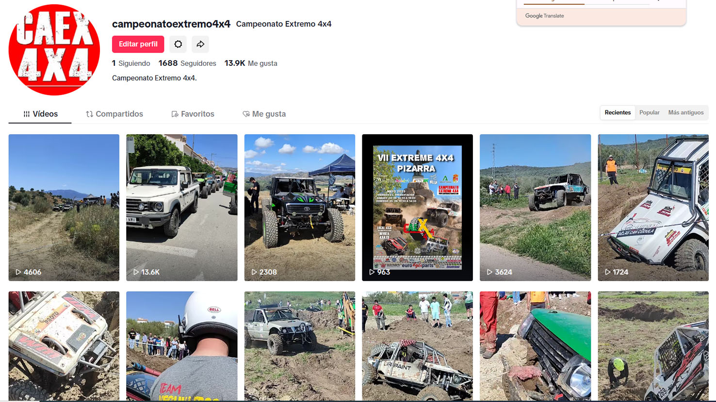 VII Extreme 4x4 de Pizarra 2025 TikTok.