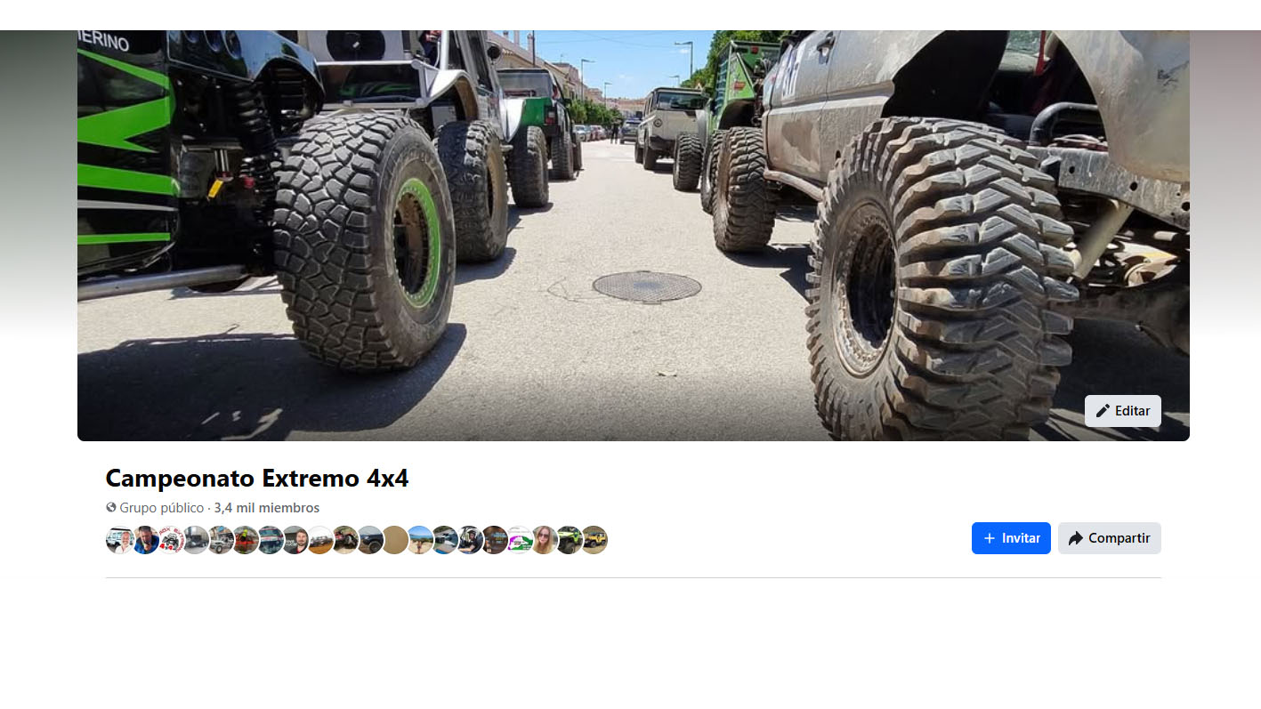 Portada Grupo Facebook Campeonato Extremo 4x4.