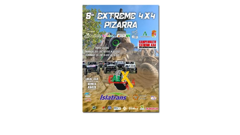 Publicado el pre-cartel anunciador del Extreme 4×4 de Pizarra 2026, segunda prueba de la temporada en el Campeonato Extremo 4×4